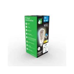 WiZ Smart LED E27 Edison Filament Smoke 6.5W 400lm - 820-850 Justerbar Vit | Dimbar - Ersättare 35W