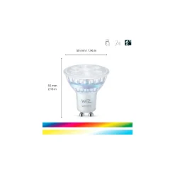 WiZ Smart LED Spot GU10 PAR16 5W 345lm 36D | Beste Kleurweergave - Dimbaar - Vervangt 50W